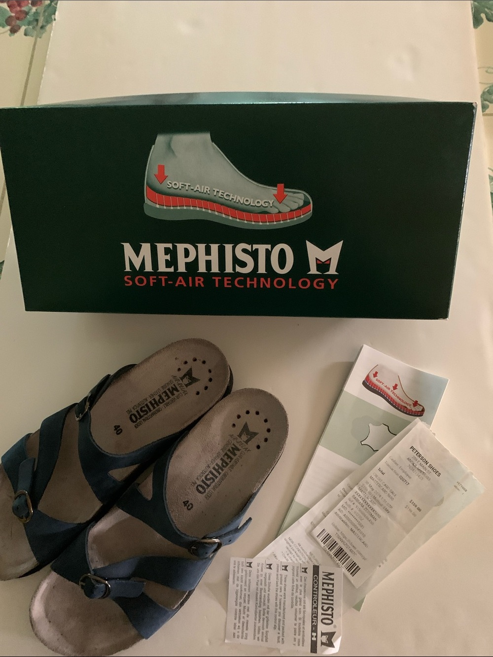 Mephisto Women's Navy Blue Strappy Sandals